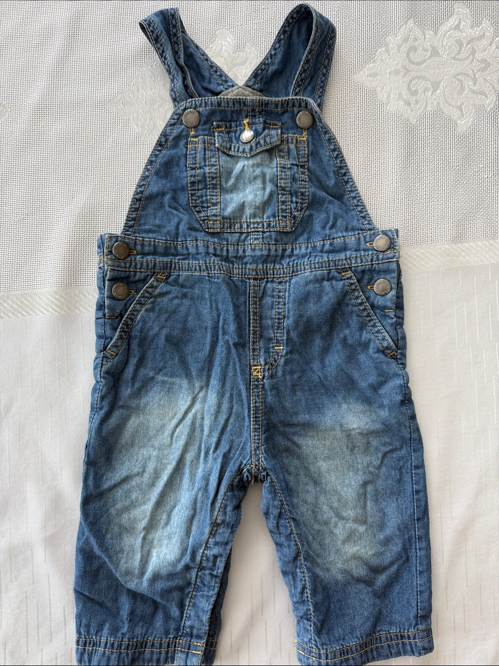 Kids' Denim Blue Denim Overalls Romper